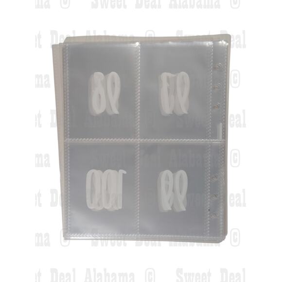 25 Pcs 4-Pocket Protectors, Fits 6 Ring A5 Binders, Numbered 1-100 - Picture 3 of 3
